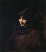 REMBRANDT Harmenszoon van Rijn Titus in a Monk-s Habit oil painting artist